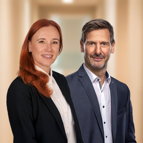 Portrait Foto von Frau Hartinger und Herrn Kreuz